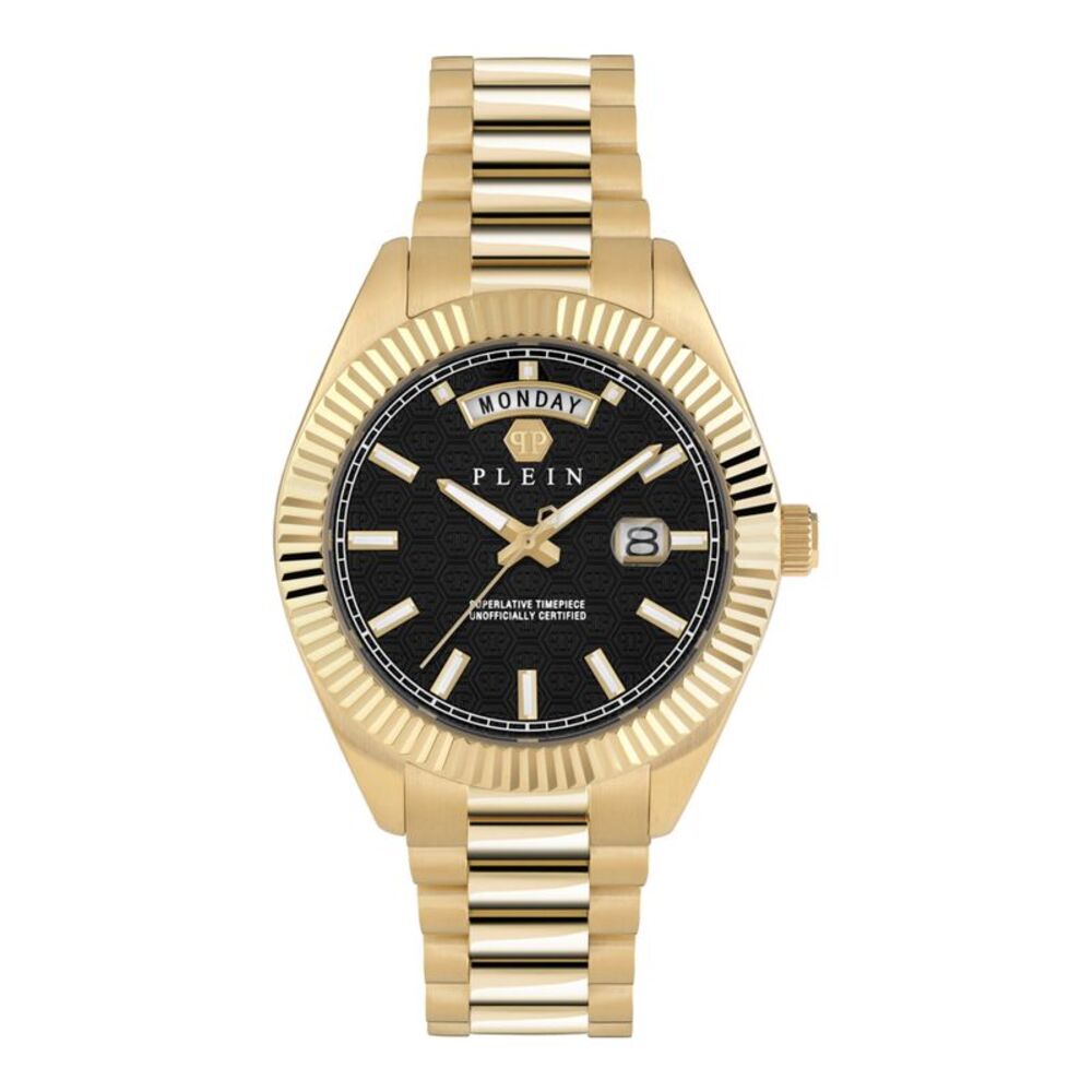 Philipp Plein Date Superlative Bracelet Watch Gold Mens